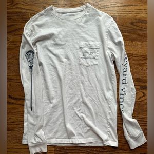 White Vinyard Vines Lacrosse long sleeve T-shirt